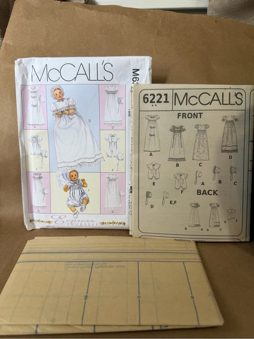 McCall's Pattern M6221 Christening Gown  UNCUT Infant NB-Large  NEW OLD STOCK